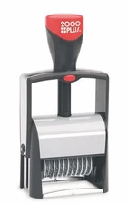 Numbering Stamp, 10 Character Bands, 5 mm Letter Height, Red Ink, Cosco 2010