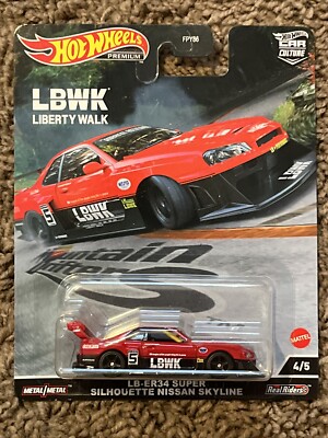HOT WHEELS  MOUNTAIN DRIFTERS LB-ER34 SUPER SILHOUETTE NISSAN SKYLINE 4/5. HW2