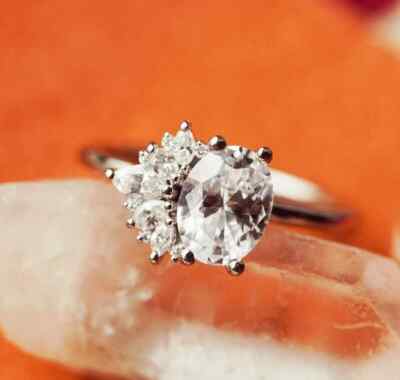 Latest Design Total 2.52 CT Oval Cut Moissanite Anniversary Ring For His Partner