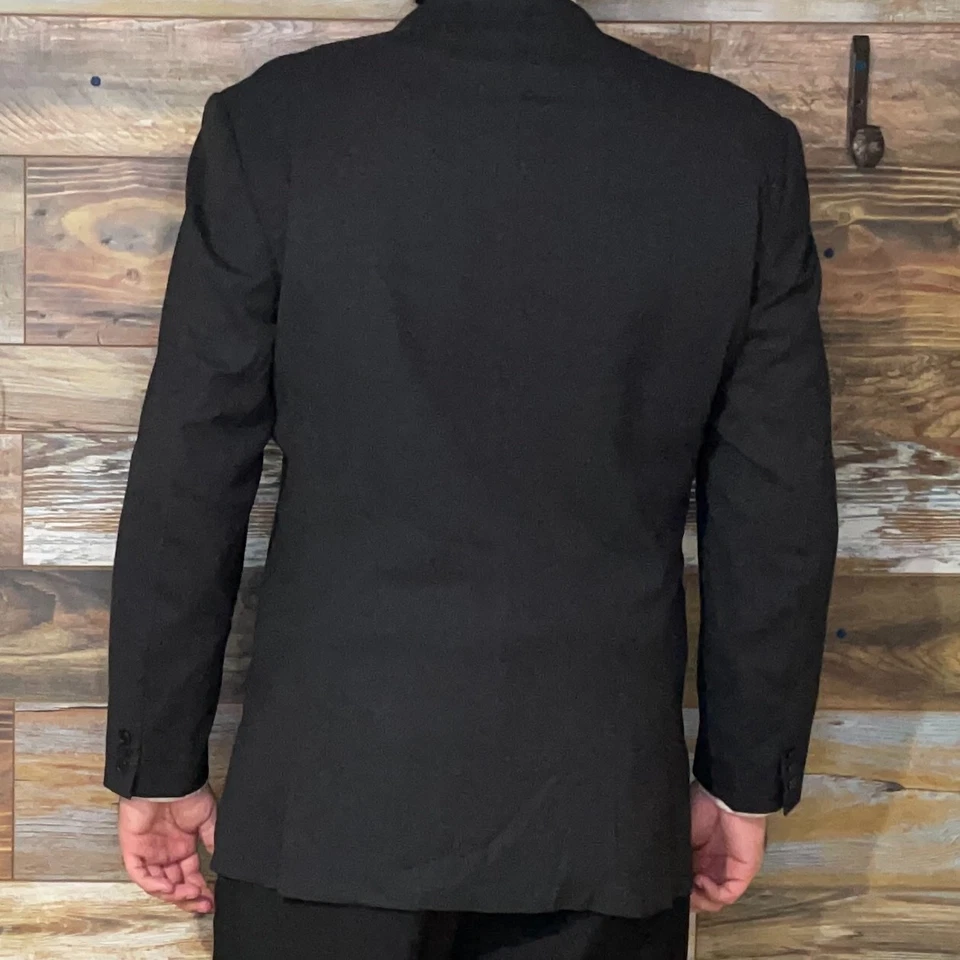 Blazer Chaqueta Deportiva Versace Clásica Italia Mezcla de Lana Gris Doble Ventilación Talla 46L Foto 3 de 4