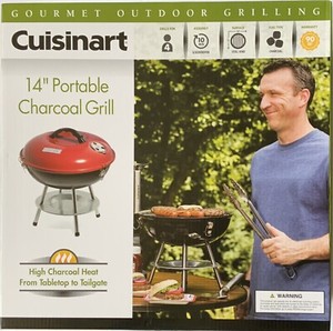 Cuisinart CCG190RB 14" Portable Charcoal Grill RED