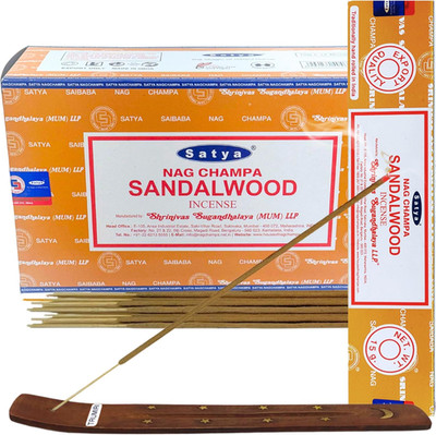 Sandalwood Incense Sticks - Total 180 Insence-Sticks and Incense Stick Holder Bu