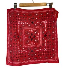 Fast Color Selvedge 1970 Red 100 Cotton BANDANA 13962 Handkerchief 18x19