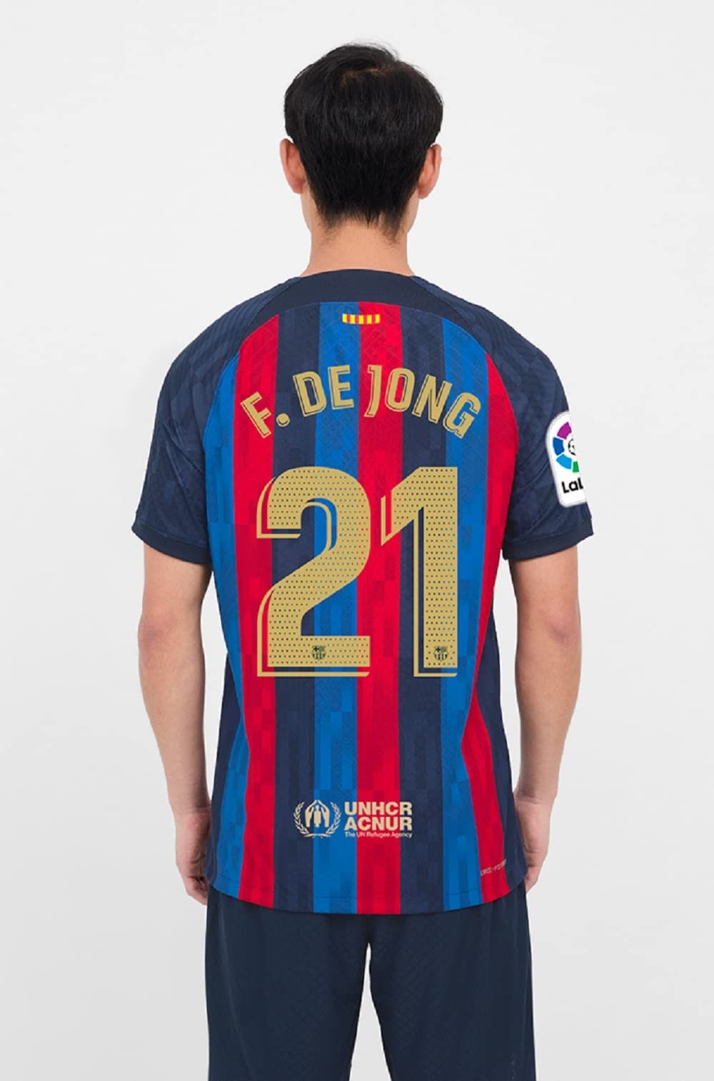 FC Barcelona - Kit Ufficiale Casa Nome e Numero, Senza Maglia, F. DE JONG (o8n)