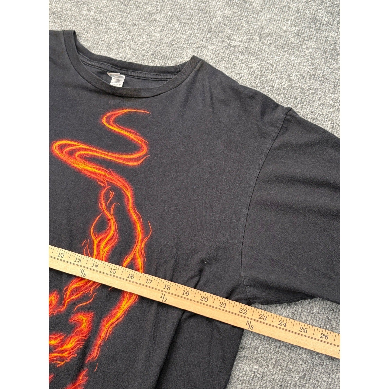 Shirt Woot Fire Cat Graphic T-Shirt Mens XL Black Cotton Short Sleeve Tee image 3