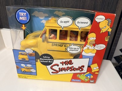 2002 Playmates THE SIMPSONS Talking Elementary School Bus Factory -Read