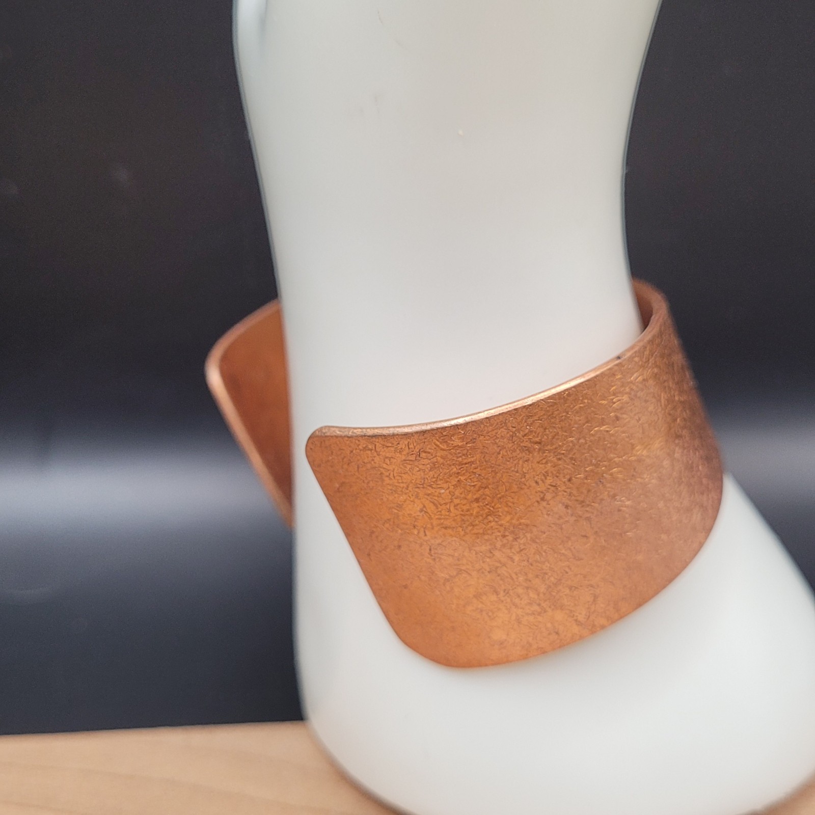 Vintage Solid Copper Chunky Bangle Bracelet - image 2