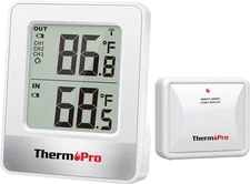 ThermoPro Indoor Outdoor Thermometer Wireless White 