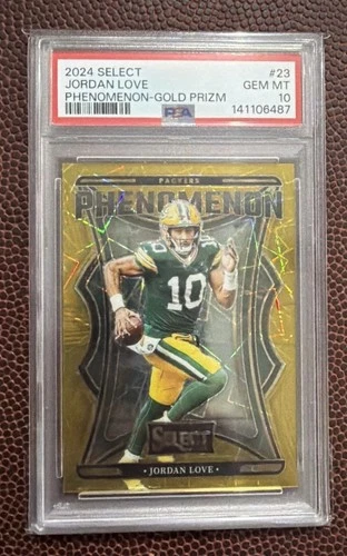 2024 Panini Select Phenomenon Jordan Love #23 Gold Prizm SSP /10 PSA 10
