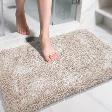 Large Bathroom Rug Non Slip 36x24 Inch, Extra Thick Soft Absorbent Chenille B...