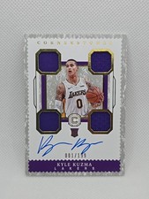 2018 Panini Cornerstones Basketball Kyle Kuzma #169 Quad Patch 01/199 RC Auto 
