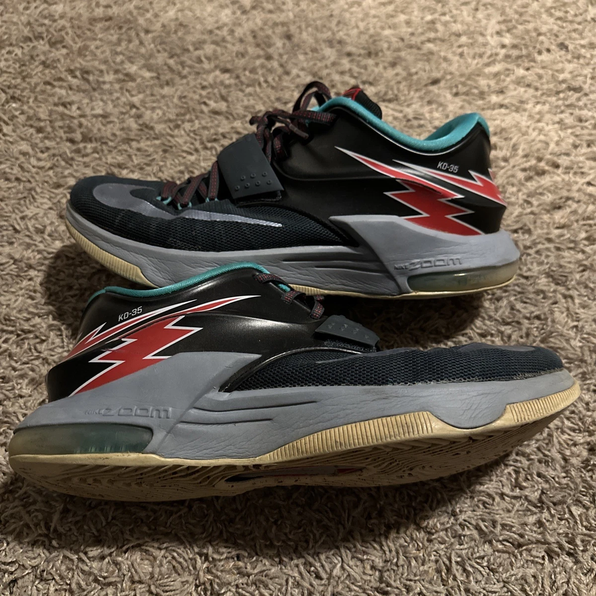Nike‎ Kevin Durant KD 7 Thunder Bolt Men\'s Shoes Sneakers Size 13 653996-005 Nike Kevin Durant KD 7 Thunder Bolt Mens Shoes Sneakers Size  main image 3