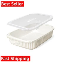 Baking Dish 5.1 Quarts, Casserole Dishes For Oven, Baking Pan With Handles, L...