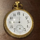 Elgin antique pocket watch with second hand gold filled case 7 jewel Not Working