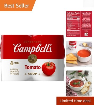 Authentic Campbell's Tomato Soup, 4-Pack of 10.75 oz - Comfort Food Classic