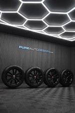 Jaguar F Pace 20 Inch Alloy Wheels REFURBISHED VIPER BLACK Genuine With Tyres x4