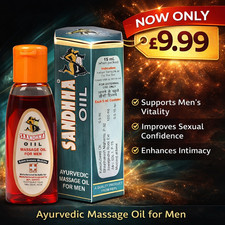 Ayurvedic Massage Oil 15ml Premium Sanda Oil ? Herbal Support for Men's Vitality