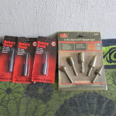 *** New lot of 8, all Different. B&D/ MIT Rotary Rasp Bits. ***