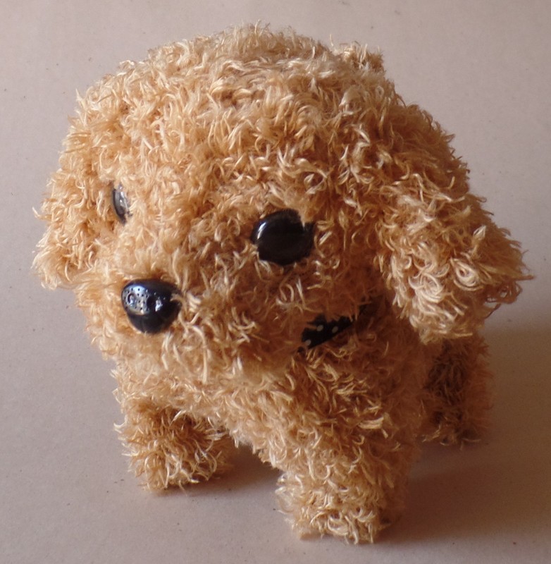 Small Stuffed Plush PUPPY DOG Toy with Dog Collar