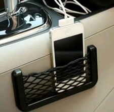 1pc Attachable Car Organizer Storage Bag Pocket Easy Apply Self Adhesive