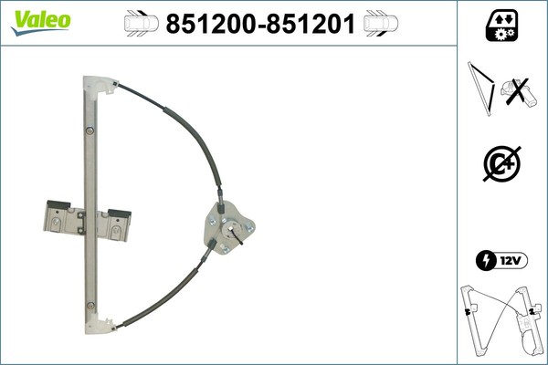 Fensterheber Vorne Rechts FÜR Mazda 2 (Dy) - Valeo 851201-image