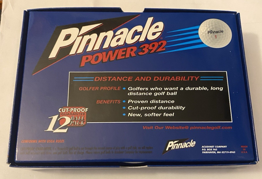 IRON CITY BEER one dozen PINNACLE Power 392 Golf Balls New in Box