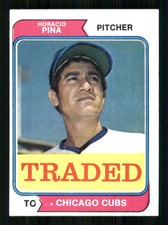 1974 Topps Traded #516T Horacio Pina Chicago Cubs 9220