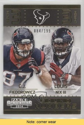 2014 Panini Contenders Gold /199 CJ Fiedorowicz Louis Nix III Rookie RC READ 0l2