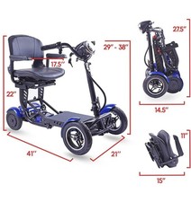 electric scooter with seat and basket