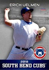 2018 South Bend Cubs Choice #27 Erich Uelmen Las Vegas Nevada NV Baseball Card