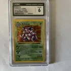 Pokemon Nidoking 1999 Base Set 11/102 Shadowless Holo CGC 6