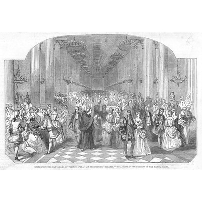 Scene from Marco Spada at the Princess' Theatre - Antique Print 1853