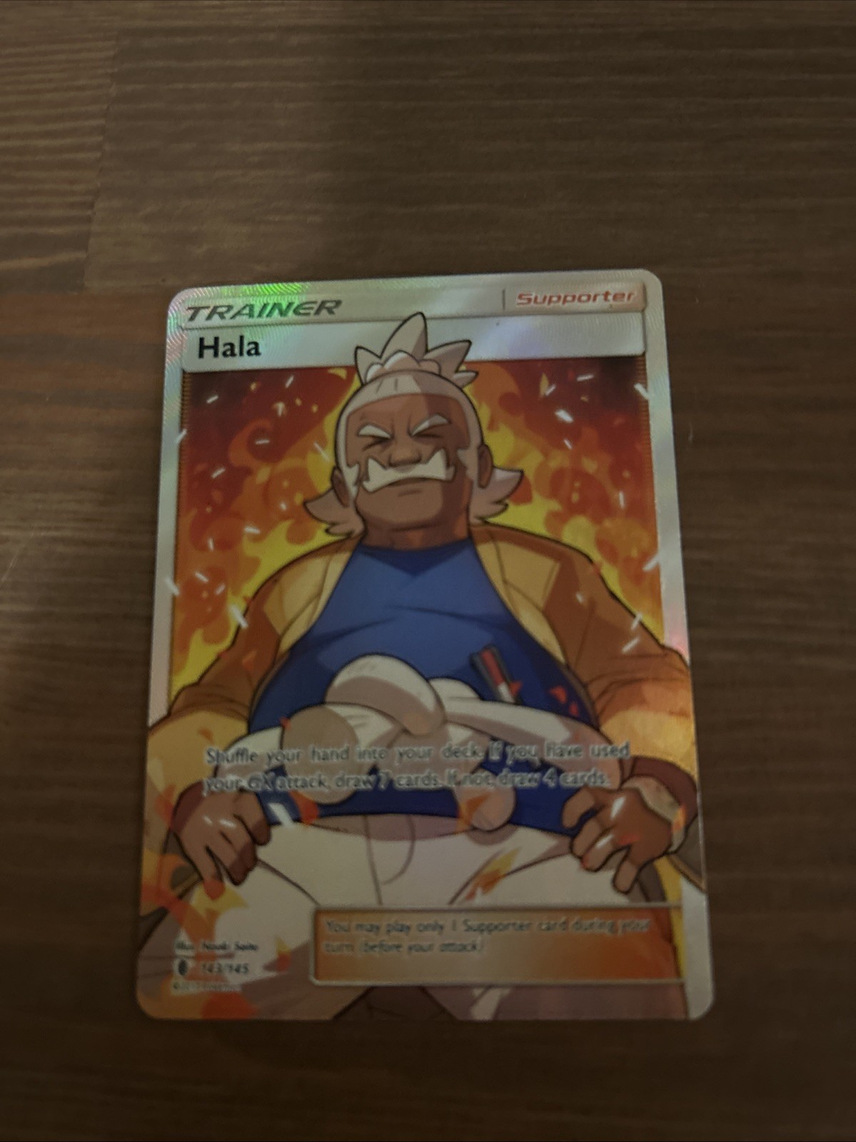Pokémon TCG Hala Guardians Rising Full Art Holo Card 143/145