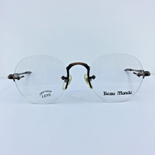 New Vintage Beau Monde Westbury Eyeglasses C C. AC Antique Bronze 51-20mm Japan
