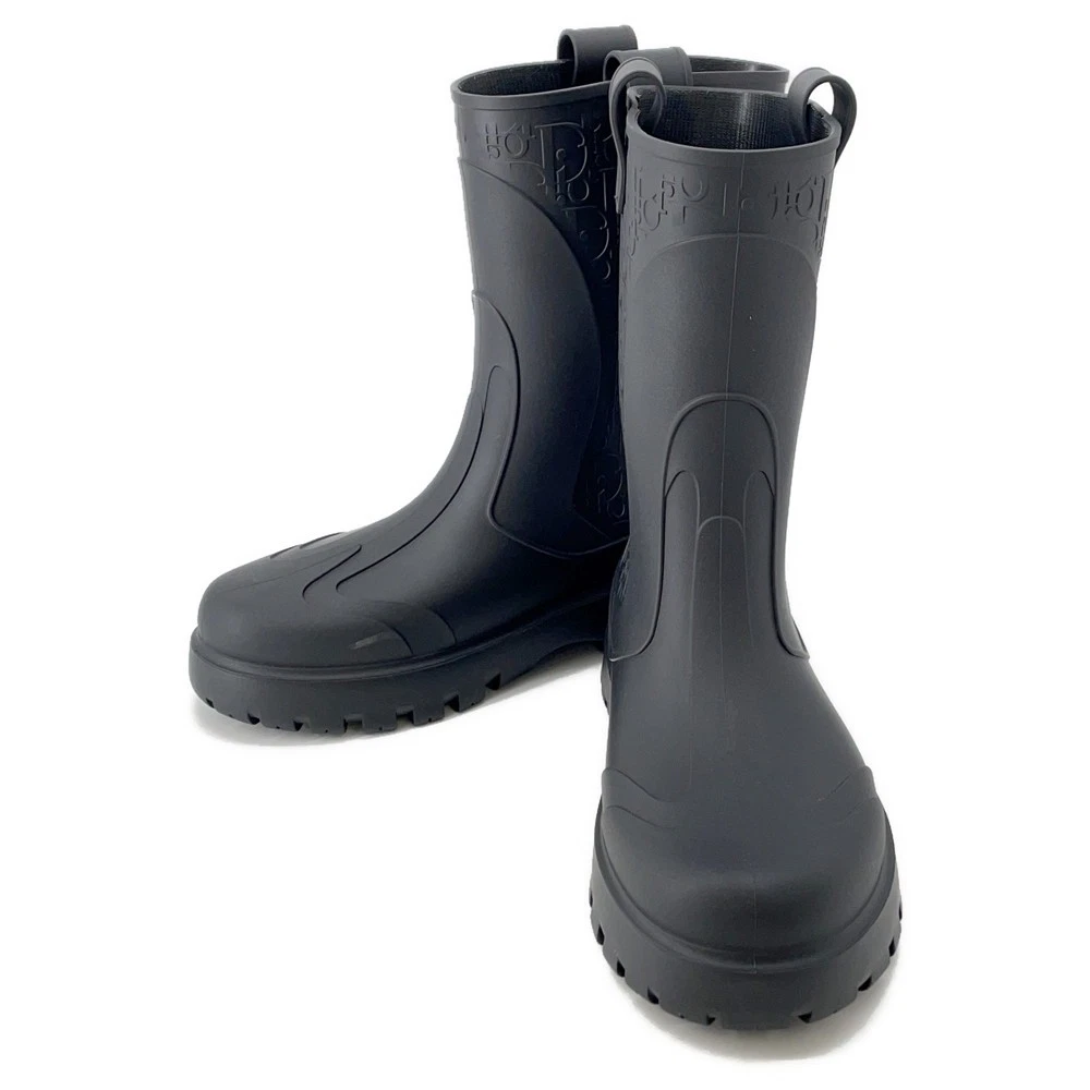 Dior — Dior Oblique rain boots Size 41 Rubber Black 3B0338ZWJ