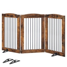 Indoor Dog Gate with Support Feet, Freestanding Pet Gate for Doorway, Stairs,...