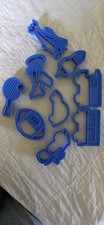 Lot of Cookie Cutters  plastic ,vehicles and sports,train,plane,helcptr,VW,cycle