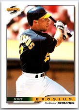 1996 Score Scott Brosius #490 Oakland Athletics