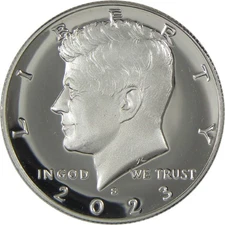 2023 S Kennedy Half Dollar Choice Proof .999 Silver 50c Coin