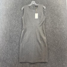 Quince Dress Women's Medium Gray Ultra-Stretch Ponte Sleeveless Sheath Work
