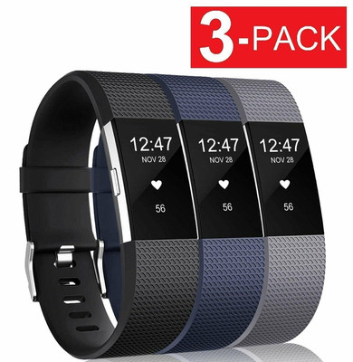 3 PACK for Fitbit Charge 2 Replacement Bracelet Watch Band Heart Rate Fitness