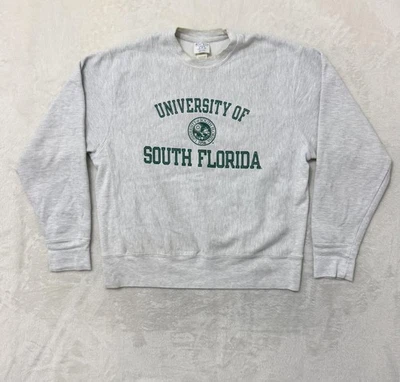 Champion South Florida Bulls Reverse Weave Sweatshirt Mens Large Gray NCAA - Image 1 of 4