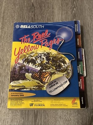 Vintage Bell South The Real Yellow Pages 2008 Gainesville FL