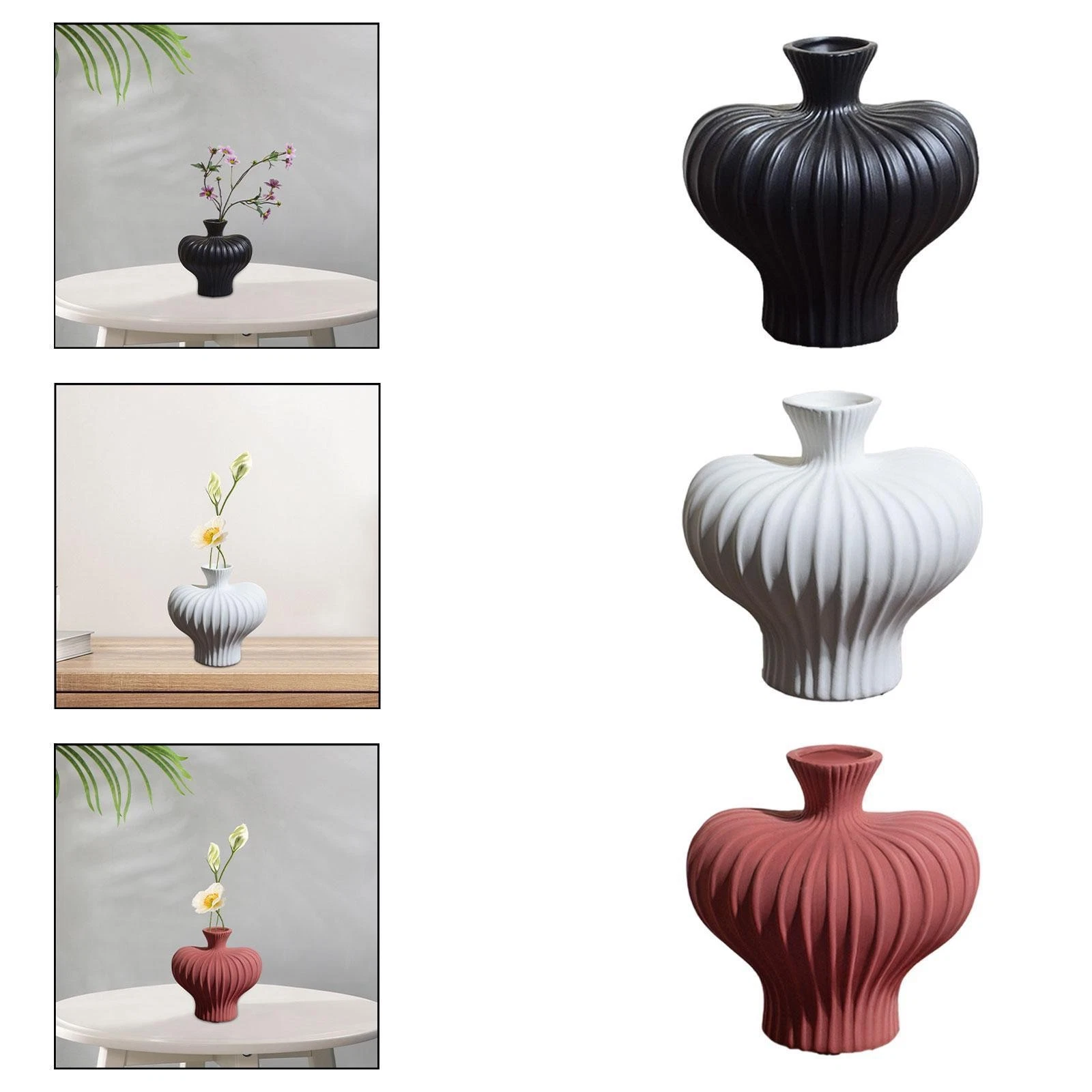 Modern Art Flower Vase Home Decor Collectibles Photo Prop Plants Flower