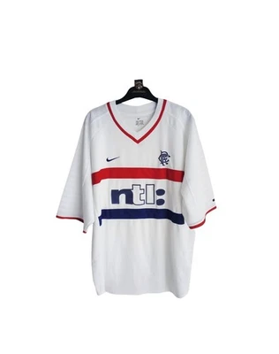 Maillot de football vintage Glasgow Rangers FC Extérieur 2000-2001 (XL) Nike ... - Photo 1/3