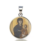 Our Lady Salus Populi Romani 925 Sterling Silver Pendant Christian Medal