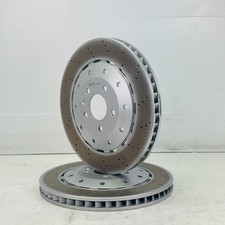 FOR AUDI R8 REAR PERFORMANCE CROSS DRILLED BRAKE DISCS 400615601c 400615602c