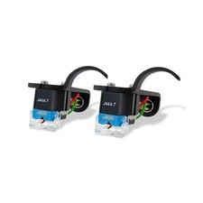 JICO Omnia J44A 7 DJ IMP SD 2-Pack Mounted on Black Jico Headshells