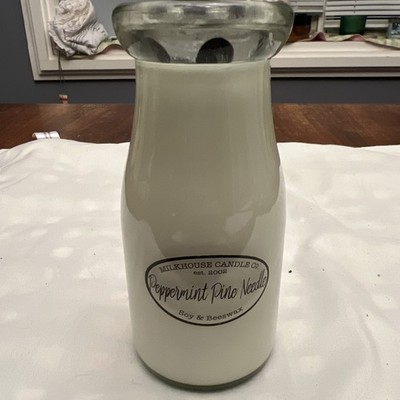 Milkhouse Creamery Peppermint Pine Needle Scented Candle NEW discontinued scent