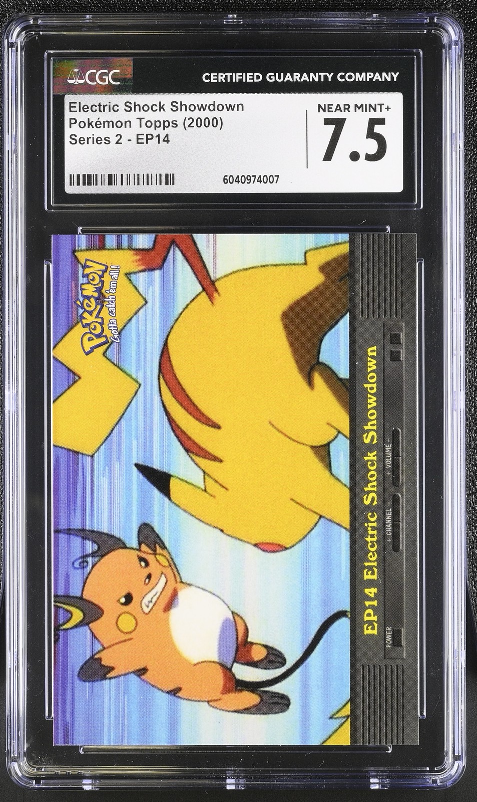 CGC 7.5 Near Mint+ Electric Shock Showdown EP14 Series 2 Pokemon Topps